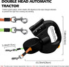 Retractable Dog Leash For Small Dogs Reflective Dual Pet Leash Lead 360 Swivel No Double Dog Walking Leash With Lights Pet Products
