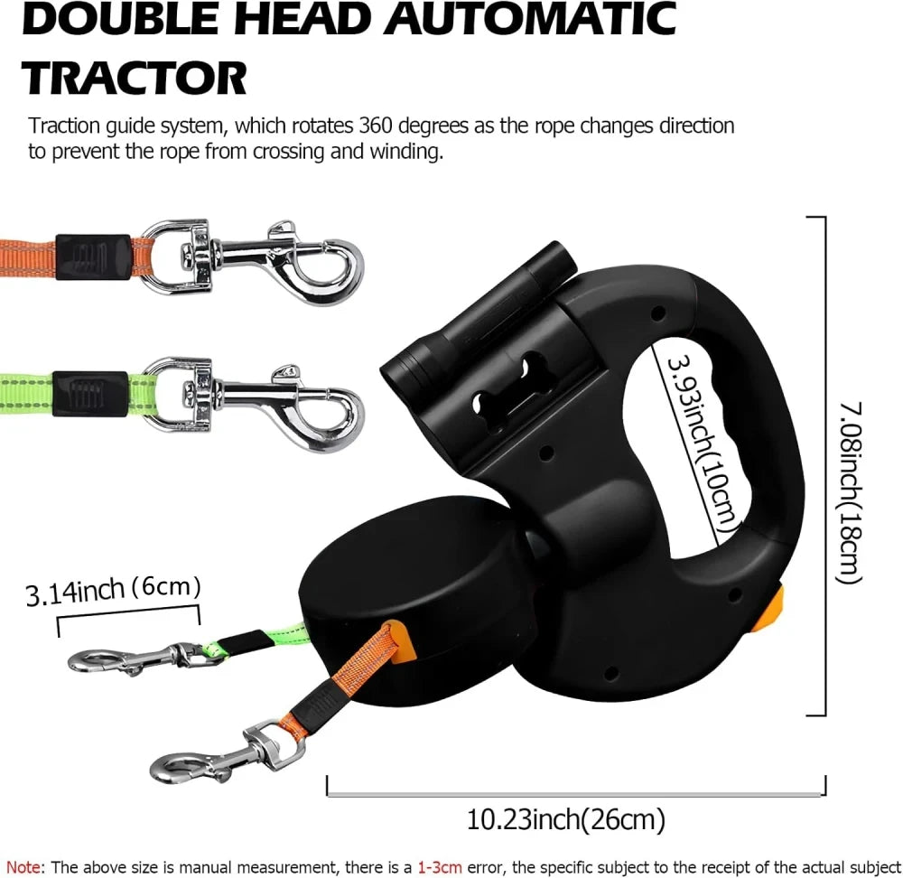 Dual Retractable Dog Leash