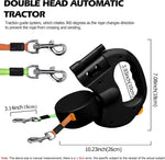 Retractable Dog Leash For Small Dogs Reflective Dual Pet Leash Lead 360 Swivel No Double Dog Walking Leash With Lights Pet Products