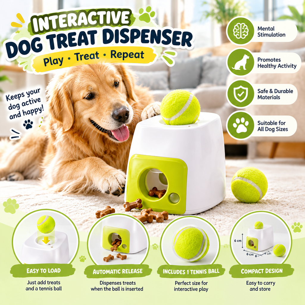 Interactive Dog Treat Dispenser