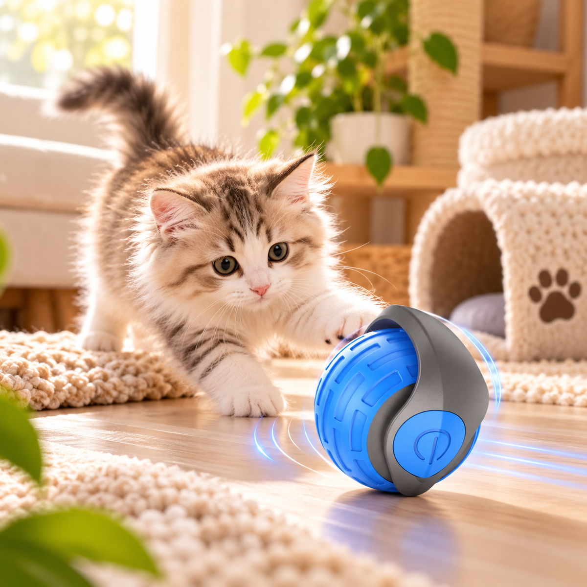 Interactive Rolling Cat Ball