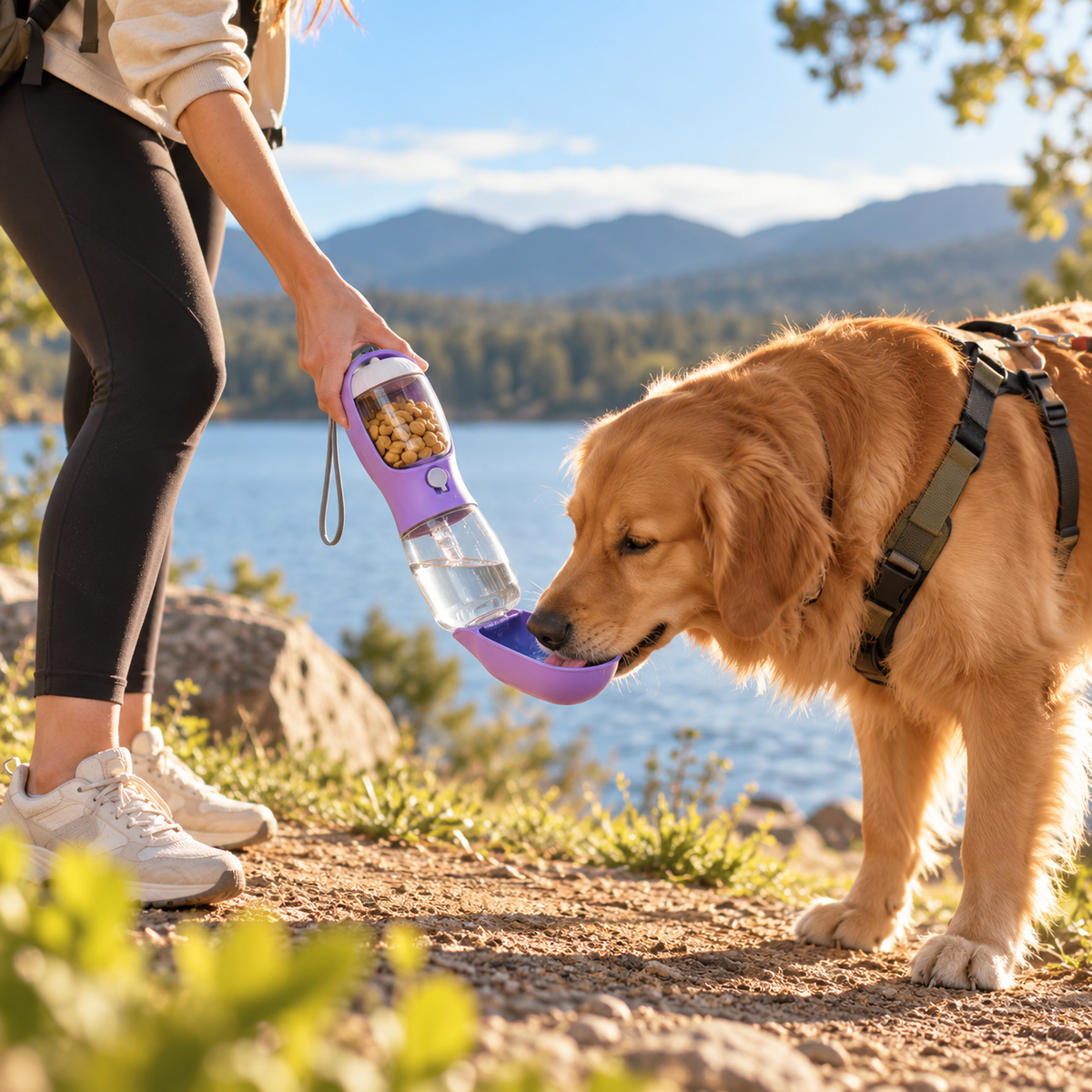 3-in-1 Portable Dog Water Bottle