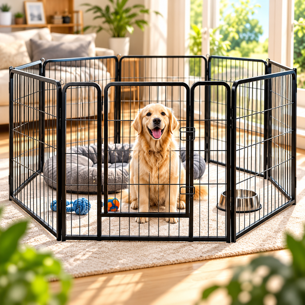 Foldable Dog Playpen – Indoor & Outdoor Pet Fence