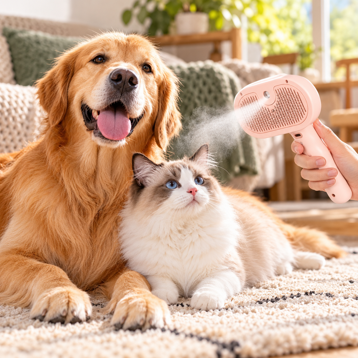 Pet Spray Grooming Brush